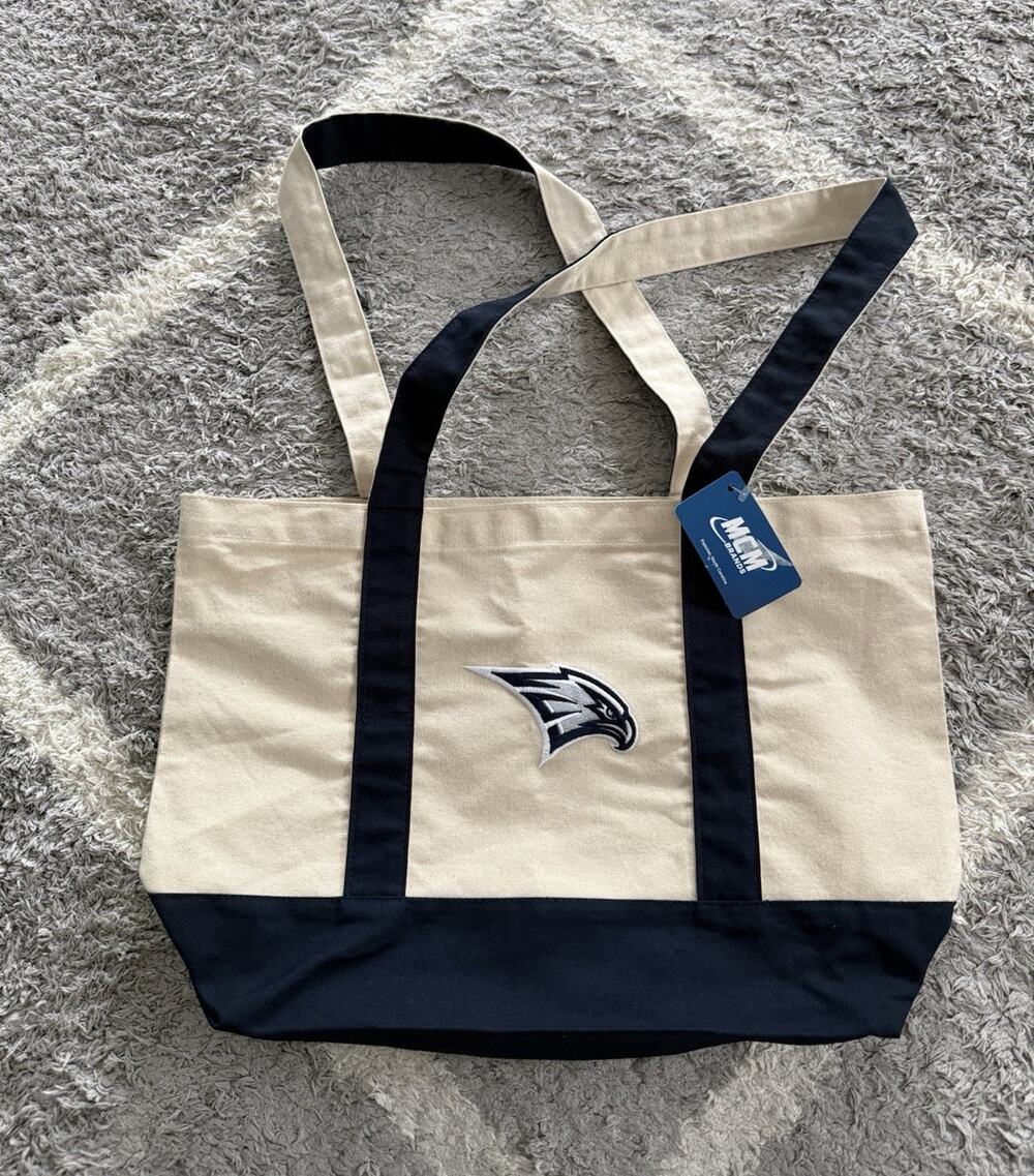 Seattle Seahawks Canvas Tote Bag - Beige & Blue -Event/Tournament